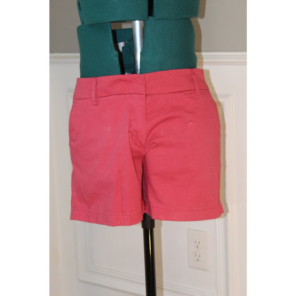 Cambridge Dry Goods Chino Shorts Coral Pink Cotton Blend Women’s 8 | 4" Inseam